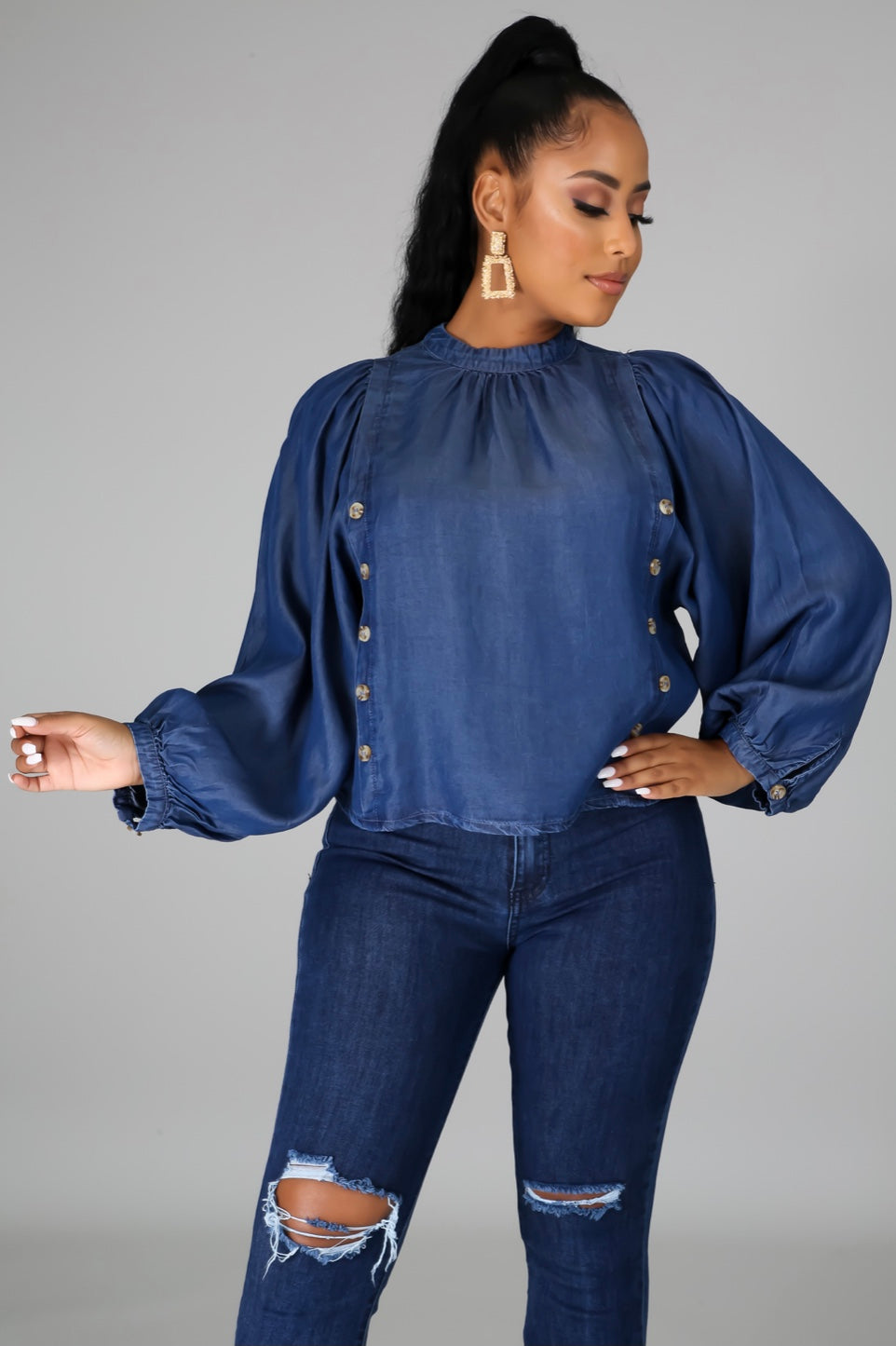 Chic Denim Top