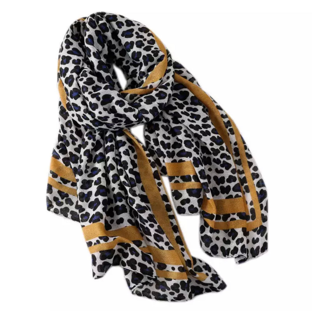 Linen Leopard Print Fashion Scarves